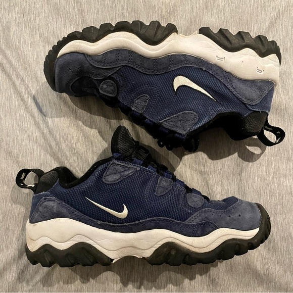 Nike vintage Y2k air blue suede chunky shoes sz 8 - Picture 2 of 6